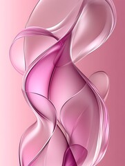 Wall Mural - Abstract pink flowing liquid shapes.