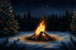 fire in the fireplace