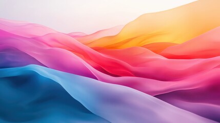 Poster - Colorful abstract waves create a vibrant and flowing visual composition.