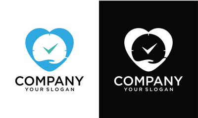 Aufkleber - Creative love with hand logo
