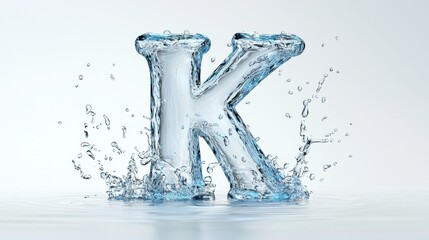 Poster - Stunning Splash of Icy Cold Water Against Transparent Glass Background