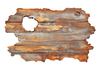 Wall Mural - textured wooden board with a hole