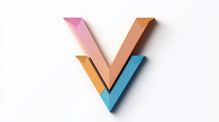 Poster - Colorful Geometric Abstract Triangle Composition with Minimal Design