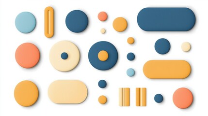 Poster - Colorful Geometric Shapes Composition Abstract Modern Background