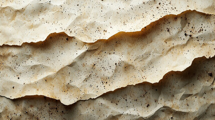 Aufkleber - Crumpled textured paper with natural grain and speckled pattern, showcasing earthy tones and rustic feel. Ideal for backgrounds or artistic projects