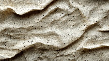 Fototapete - Textured linen fabric with natural creases and speckles, showcasing organic and rustic appearance. Ideal for backgrounds or textile design projects