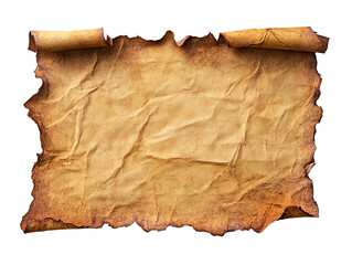 Wall Mural - old parchment scroll with rough edges and texture