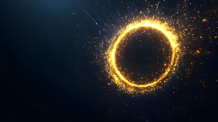 Poster - Glowing Circular Energy Burst Abstract Design