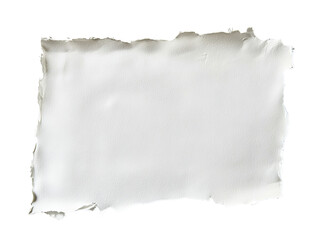 Canvas Print - blank paper with rough edges on a white background
