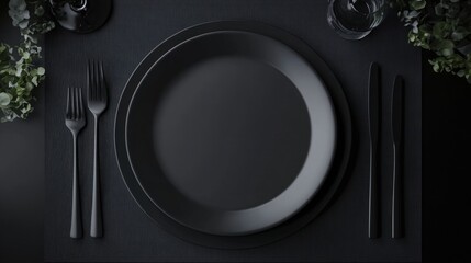 Black plate mockup product