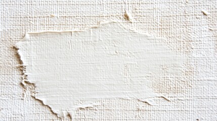 Poster - A close-up of textured white paint on a canvas surface.