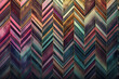 © Kieran - Dark chevron pattern with rich earthy tones and intricate design