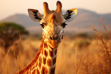 giraffe in the savannah