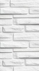 Poster - Displaying a smooth white brick wall texture suitable for various design projects and creative backdrops