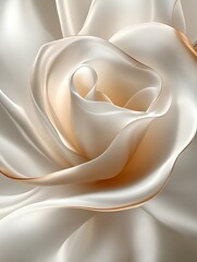 Wall Mural - Abstract cream silk swirl.