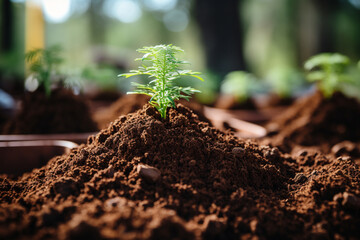 Wall Mural - Functions as a natural and intricate backdrop, honoring uncomplicated yet vital attractiveness of soil as foundation for life's functions