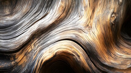 Poster - Swirling Wood Grain Texture Abstract Art