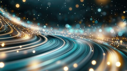 Poster - Colorful light streaks and neon lines create a vibrant abstract design, perfect for high-speed digital projects or wallpapers