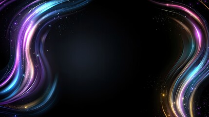 Poster - Colorful light streaks and neon lines create a vibrant abstract design, perfect for high-speed digital projects or wallpapers