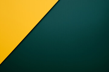 Wall Mural - Yellow and green gradient background, dark color scheme, diagonal composition, flat design style, minimalist.