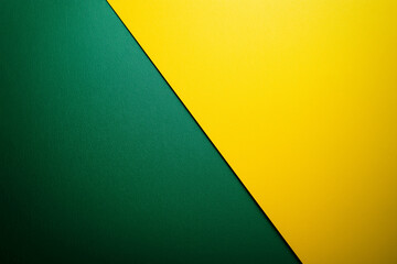 Wall Mural - Yellow and green gradient background, dark color scheme, diagonal composition, flat design style, minimalist.