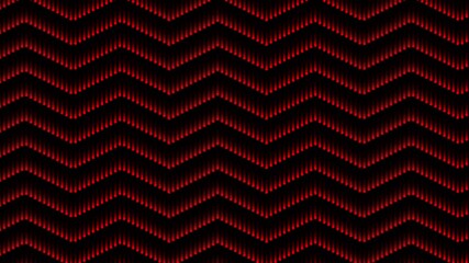 Wall Mural - abstract red zigzag lines wave move loop black background. 3d style zigzag dot lines animation