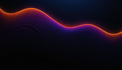Poster - Abstract wave motion pattern on dark blue background wallpaper for digital technology AI Generated
7