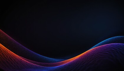 Poster - Abstract wave motion pattern on dark blue background wallpaper for digital technology AI Generated
8