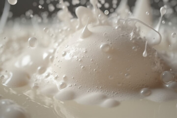 Artistic milk splash creating dynamic and elegant forms in motion