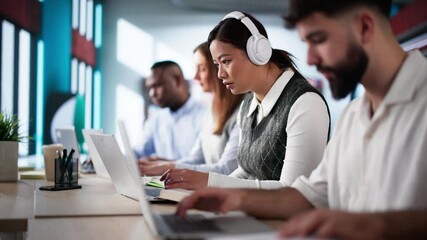 Poster - University Student At Library With Laptop Doing Assignment And Preparing