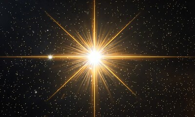 Wall Mural - A stunning view of a bright star surrounded by countless distant stars in the night sky.