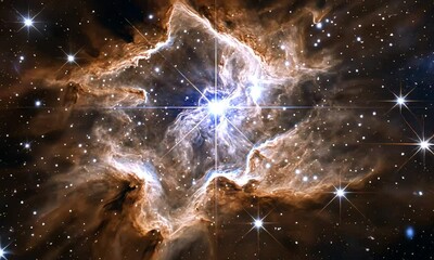 Wall Mural - A stunning star field showcasing celestial bodies and distant galaxies in a cosmic scene.