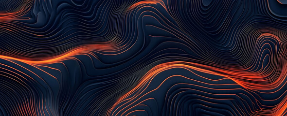 Poster - Abstract background with dark navy blue and copper lines