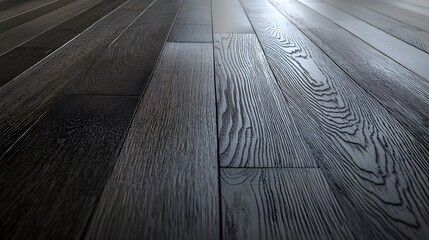 Poster - Dark Wood Grain Flooring Texture Background