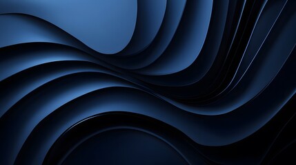 Poster - Abstract Dark Blue Wave Pattern Design