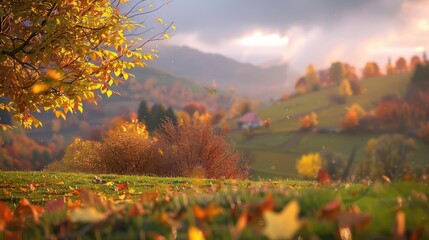 Vibrant Autumn Foliage: A Stunning Landscape of Colorful Trees