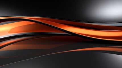 Poster - Vibrant abstract artwork featuring orange, black, and light gray with dynamic textures and shapes