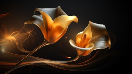 Poster - Dancing light  a mesmerizing display of flickering illumination on a dark canvas