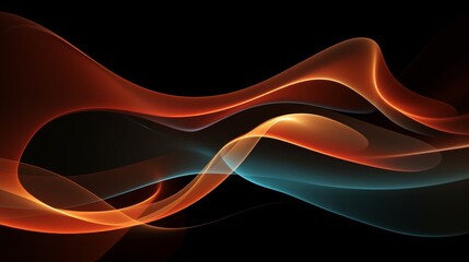 Poster - Dynamic display of flickering light creating a dancing effect on a dark canvas background