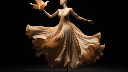 Poster - Mesmerizing flickering light creates a dance like movement on a dark background canvas