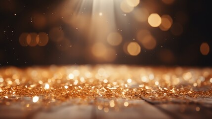 Poster - Vibrant light flares on dark background  colorful gold and silver effects for a festive atmosphere