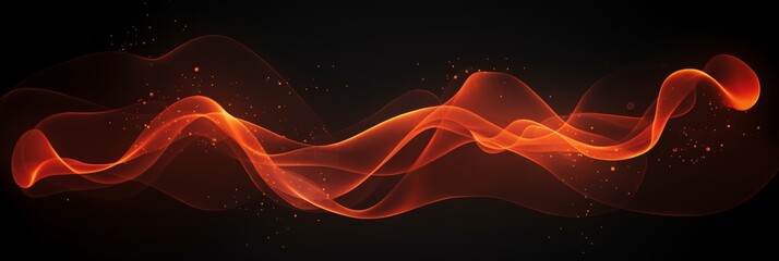 Poster - Vibrant light flares with motion effects on dark background featuring marsh and orange shades