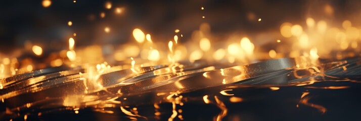 Poster - Vibrant light flares  colorful marsh and orange effects on a dark festive background