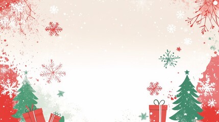Wall Mural - christmas abstract background. featuring soft reds, greens, and golds. highlighting joy, warmth, and