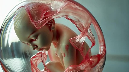 Fototapete - This Embryos are secured in incubators, showcasing advanced reproductive science techniques.