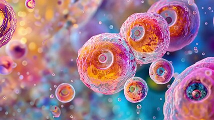 Poster - This Incubating embryos display vibrant colors showcasing cellular division and growth.