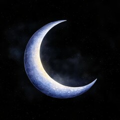 Wall Mural - An illustration of the moon, watercolor style,  isolated. 