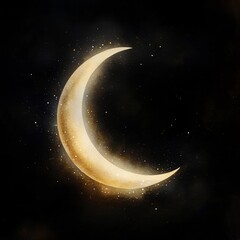 Wall Mural - An illustration of the moon, watercolor style,  isolated. 