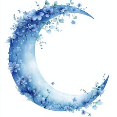 Wall Mural - An illustration of the moon, watercolor style,  isolated. 