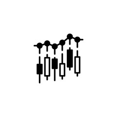 Poster - Stock Chart Line Icon. linear style sign for mobile concept and web design. Outline vector icon.